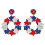 Patriotic Wreath Earrings