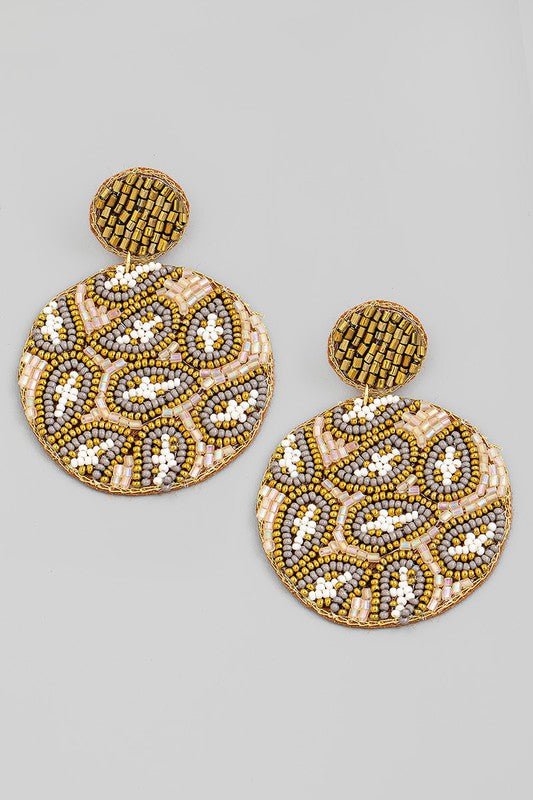 Paisley Beaded Earrings