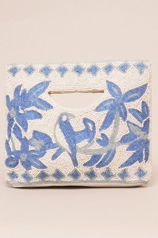 Santorini Beaded Clutch