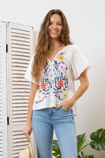 Spring Fling Embroidered Blouse