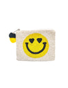 Smile Emoji Beaded Coin Pouch