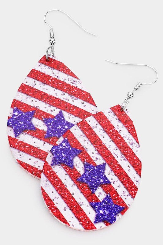 Patriotic Teardrop Earrings