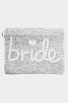 Bride Beaded Wristlet Pouch
