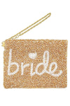 Bride Beaded Wristlet Pouch
