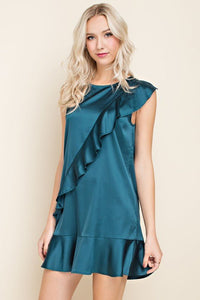 Asymmetrical Ruffle Dress