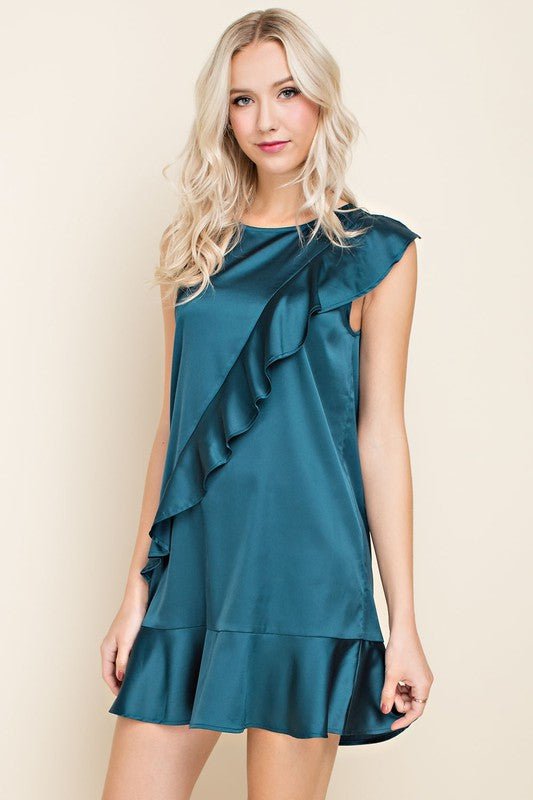 Asymmetrical Ruffle Dress