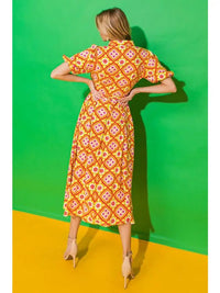 Woven Printed Midi Dress