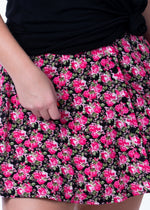 Sassy Ruffle Mini Skirt-Fuchsia