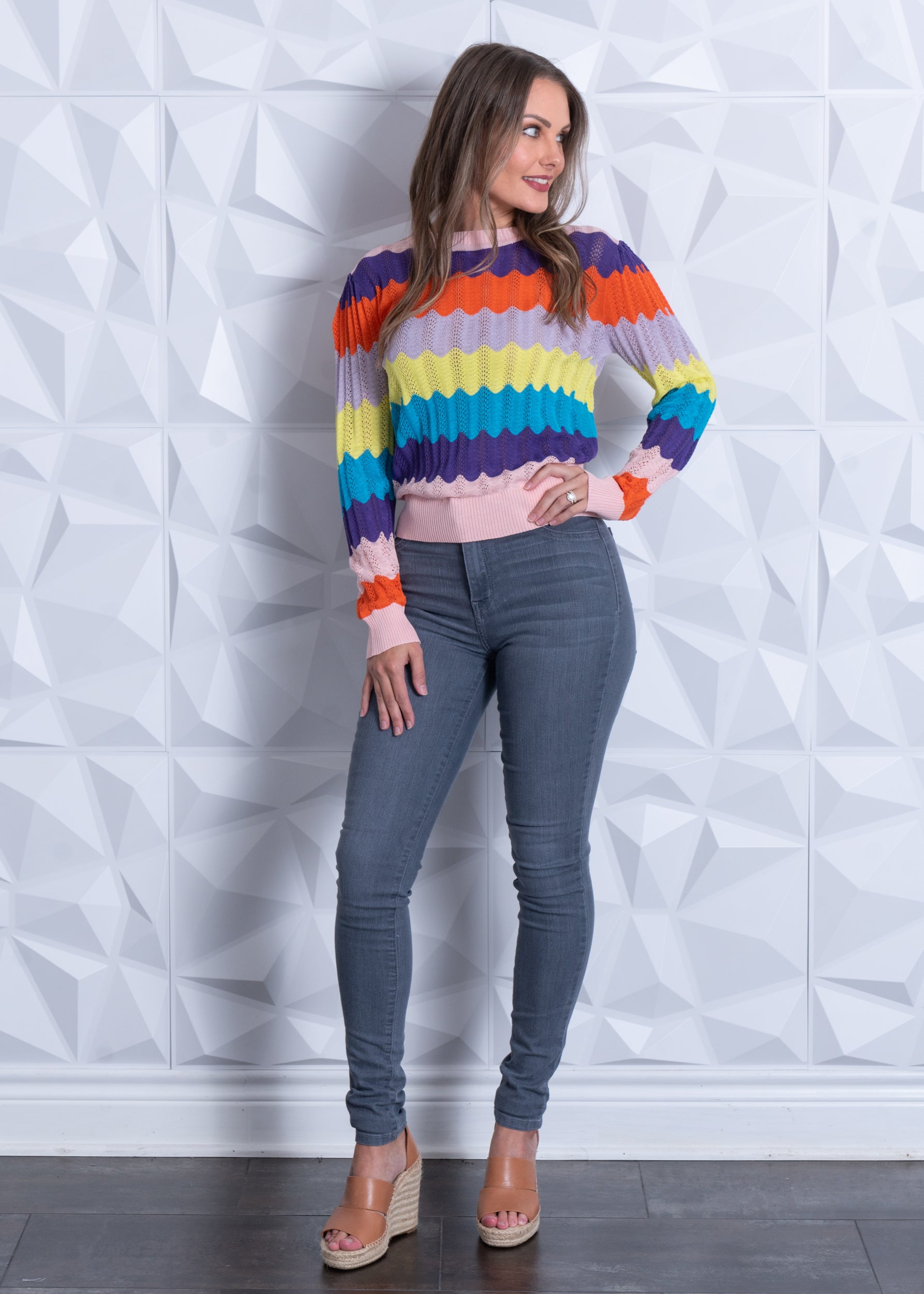 High Rise Grey Denim Skinny Jean