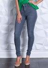 High Rise Grey Denim Skinny Jean