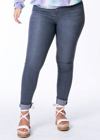 High Rise Grey Denim Skinny Jean