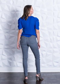 High Rise Grey Denim Skinny Jean