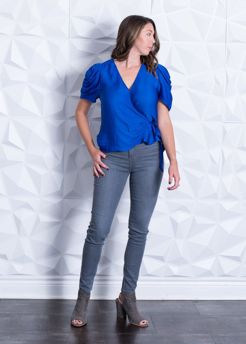 High Rise Grey Denim Skinny Jean