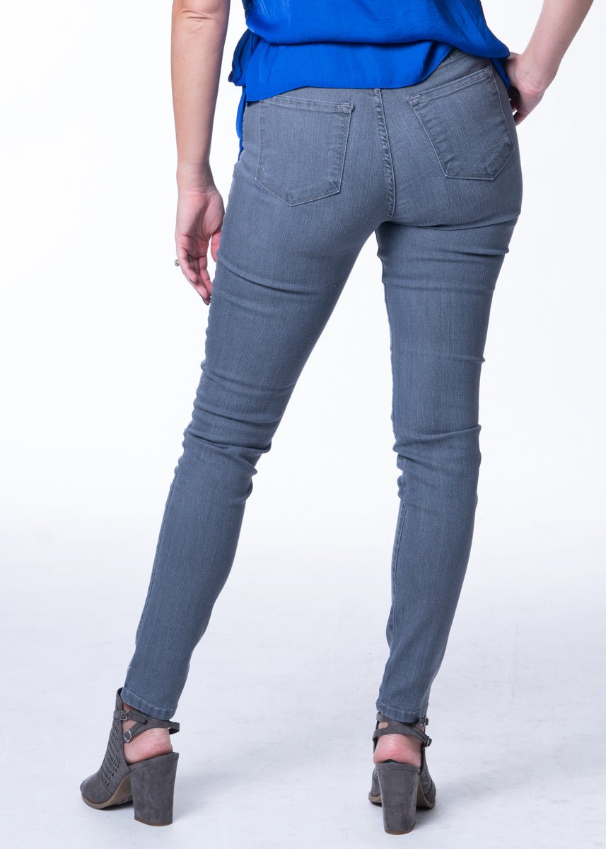 High Rise Grey Denim Skinny Jean