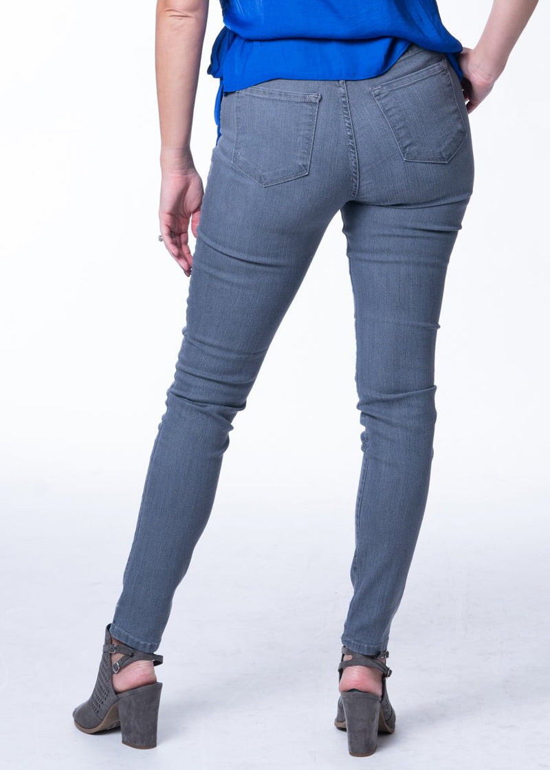 High Rise Grey Denim Skinny Jean