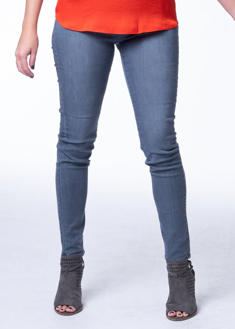 High Rise Grey Denim Skinny Jean