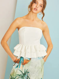 Ruffled Tube Top