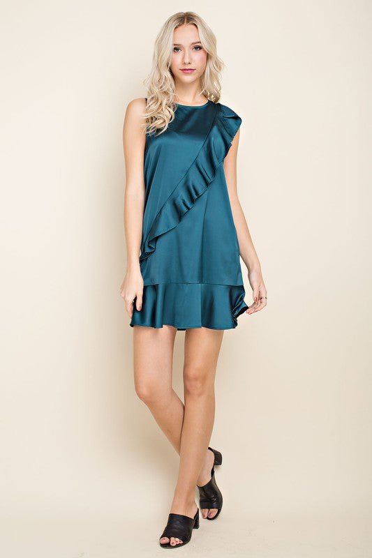 Asymmetrical Ruffle Dress