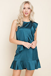 Asymmetrical Ruffle Dress