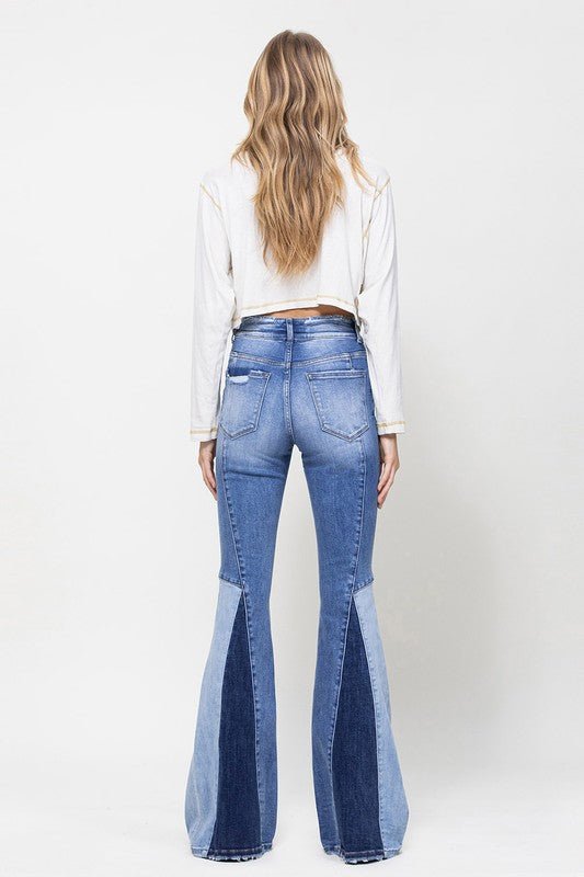 Panel Flare Jeans