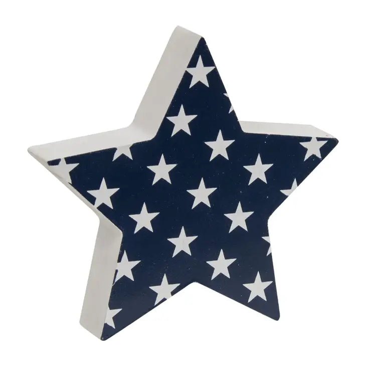 Americana Wooden Star - Blue