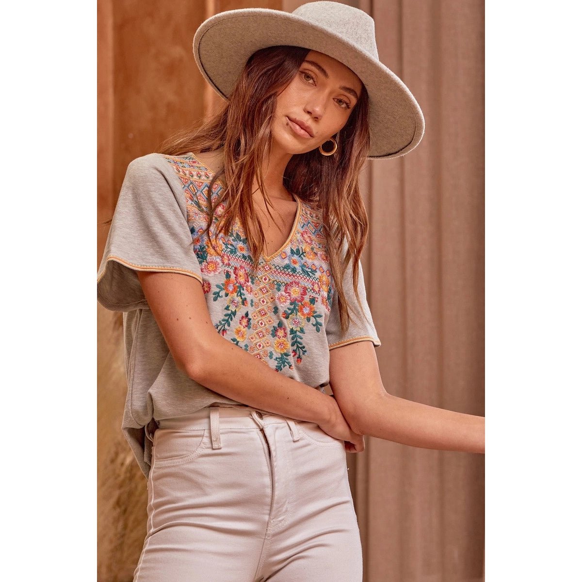 Floral Embroidered Blouse