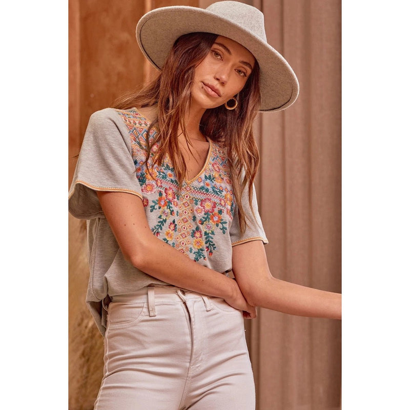 Floral Embroidered Blouse