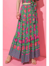 Cropped Floral Wrap Top