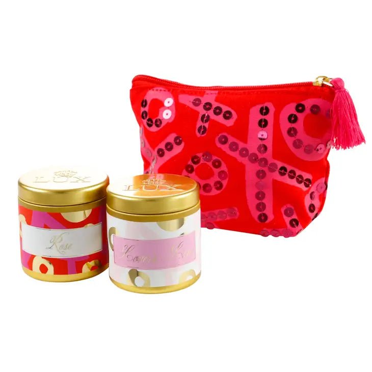 Lux Fragrances Valentine Candle Gift Set