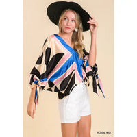 Satin Abstract Blouse