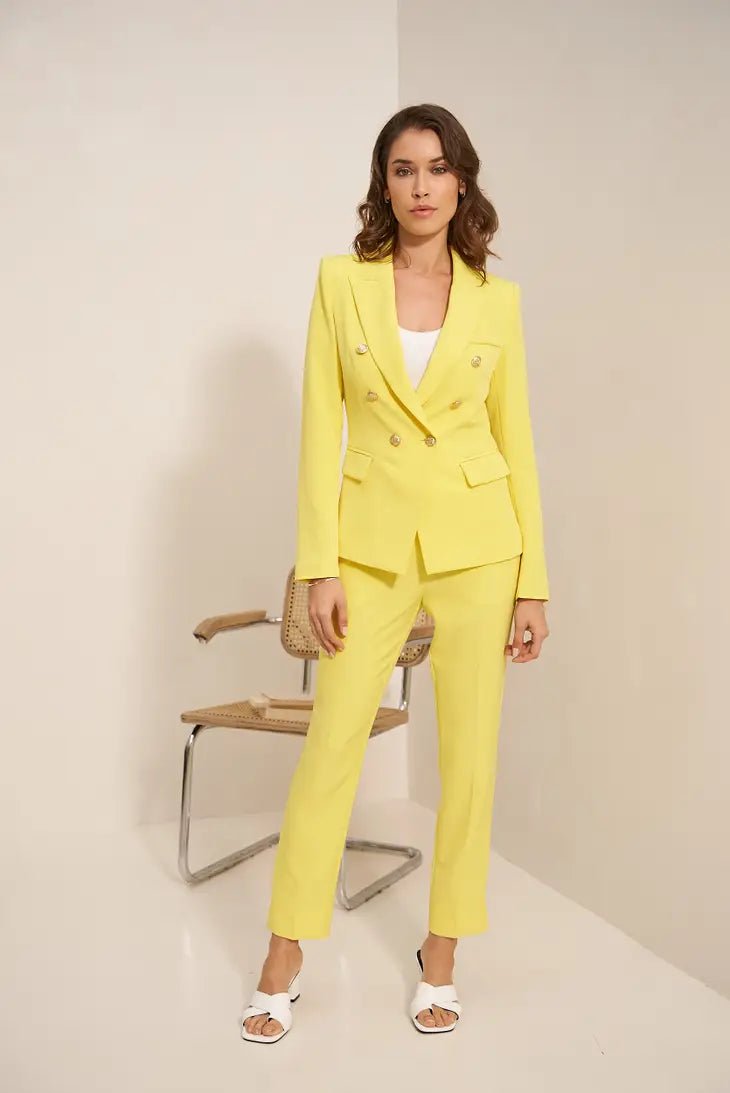 Natasha Fitted Blazer - Yellow