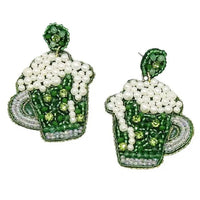 St. Patrick's Day Beer Mug Earrings