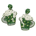 St. Patrick's Day Beer Mug Earrings