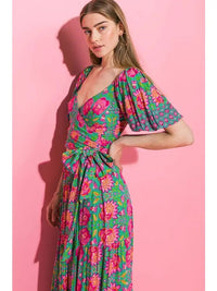 Cropped Floral Wrap Top