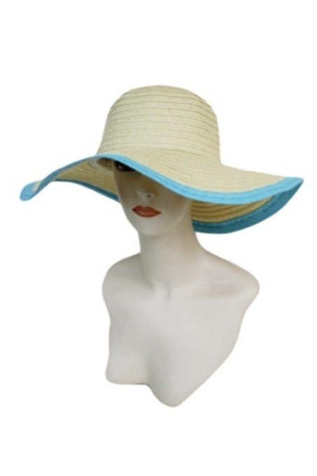 Two Toned Straw Sun Hat