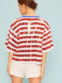 Patriotic Sequin Top