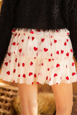 Felt Hearts Mini Skirt