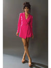 The Statement Romper - Fuchsia