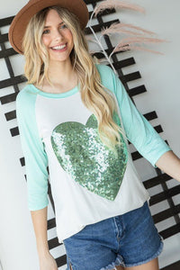 Sequin Heart Top