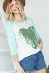 Sequin Heart Top