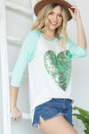 Sequin Heart Top