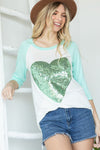 Sequin Heart Top