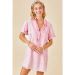 Pink Washed Denim Dress