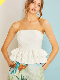 Ruffled Tube Top