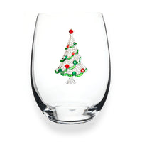 Jeweled Stemless Wine Glass