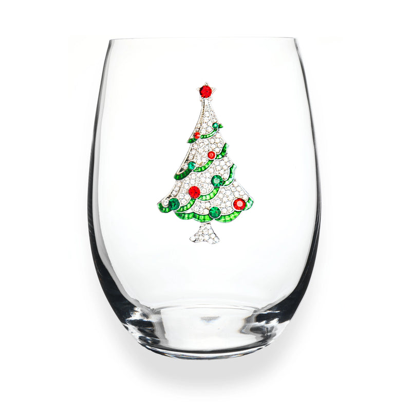 Jeweled Stemless Wine Glass