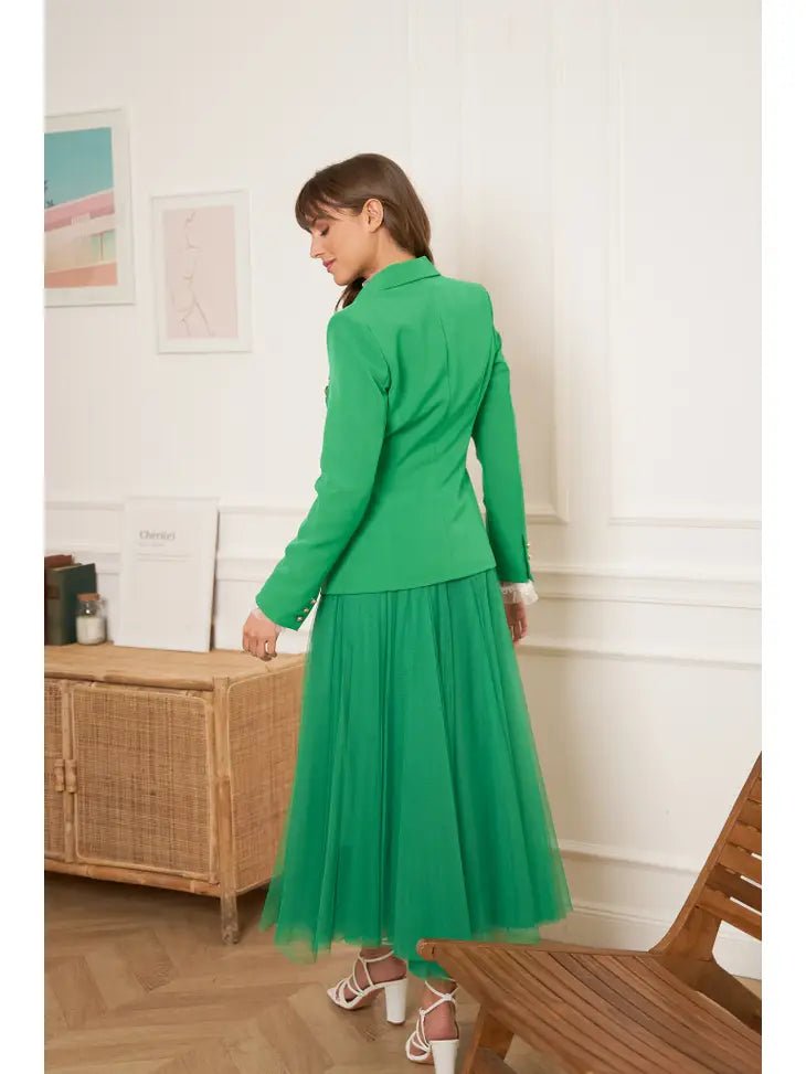 Natasha Fitted Blazer - Green