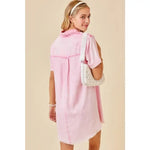 Pink Washed Denim Dress