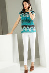 Paisley Cap Sleeve Blouse