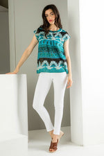 Paisley Cap Sleeve Blouse